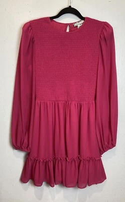 Mini Vestido Flying Tomato A Calin Babydoll Calado Talla M Rosa Volantes Hada Foto 1 de 4