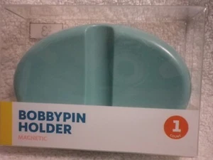 Gertex Magnetic BobbyPin Holder pins paperclips paperweight 3.75" x 2.75" Teal - Picture 1 of 3