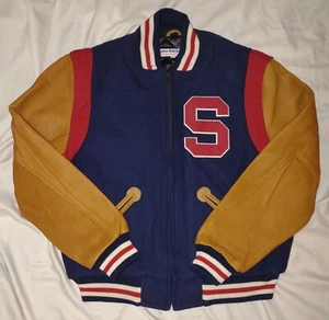 Seattle Rainiers 1945 Jacke Größe L Uni Ebbets Feldflanell Herren Letterman - Bild 1 von 12