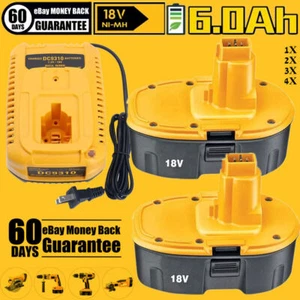 18V Battery/Charger For Dewalt 18 VOLT XRP DC9096 DC9098 Ni-MH 6.0Ah DC9099 - Picture 1 of 21