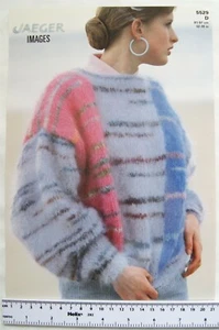 Vintage: Jaeger 5529 colour block sweater, Images - Picture 1 of 1