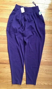 NWT Women's Metro-Motion Purple Casual Pants w/Elastic Waist, Pockets - Size S - Picture 1 of 6
