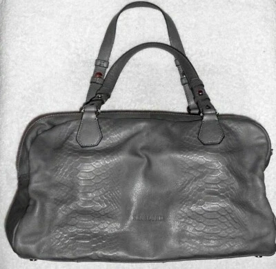 KESSLORD grand sac à main cuir gris TBE - Photo 1/4