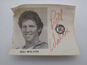 Bill Walton Red Baron Signed Photo Boston Celtics #5 NBA B & W Paper