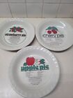 Set of 3 Vintage Pie Recipe Plates, Apple Strawberry Cherry Ceramic China
