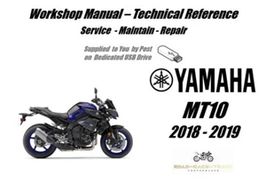 Yamaha MT10 MT- 10 Manuale Officina Riparazione Servizio USB 2018 - 2019 - Foto 1 di 9