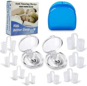 Viojrlly 8 X Silicone Dilatatore Nasale+2 X Clip per Naso Magnetico,Anti Russare - Foto 1 di 12