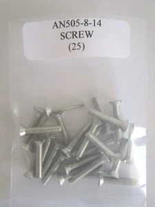 AN505-8-14 Flat Countersunk Screw 8-32 x 7/8 Slotted Steel - Lot of 25 - Picture 1 of 4