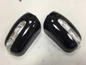 LED DOOR MIRROR COVER SET BLACK FOR '2000-'2002 MERCEDES BENZ W210 E-CLASS - Imagen 1 de 5