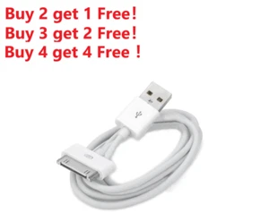 For iPhone 3 3G 4 4s Ipad iPod 30-Pin To USB Charge Sync Cable Charger - Picture 1 of 1