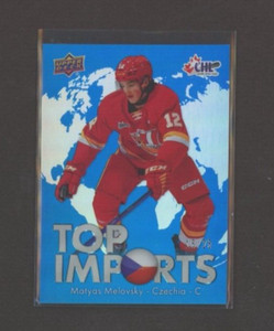2022-23 Upper Deck CHL Top Imports Autographs Blue #TI8 Matyas Melovsky 15/25