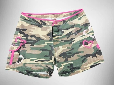 Billabong Billie Niña Niña’s Board Shorts Talla 14 Y2K Camuflaje Rosa Bordado Foto 1 de 4