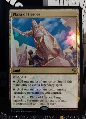 MTG Plaza Of Heroes 252 Foil Dominaria United Magic The Gathering Card  - Image 1 of 2
