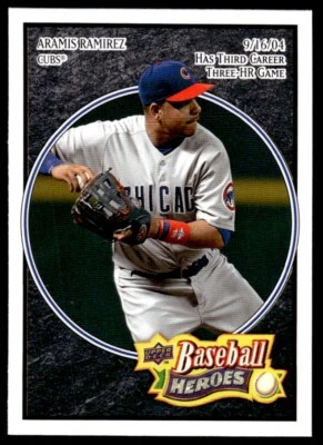 2008 Upper Deck Baseball Heroes BLACK Aramis Ramirez Chicago Cubs #40 - Image 1 of 2