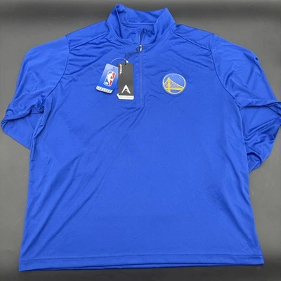 Men's Antigua Royal Golden State Warriors Reprocess Quarter-Zip Top - Image 1 of 4