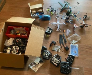 Large Lot RC Helicopters & Parts ~ Double Horse / Syma ~ Blades/Batteries/Contro - Picture 1 of 18