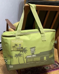 Trader Joe's Insulated Tote Cooler Bag 8 Gal 2025 OLIVE MATCHA GREEN NEW w/Tag - Picture 1 of 4