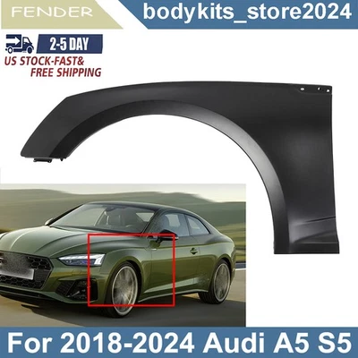 Front Left Side Fender For 2018 2019 2020-2024 Audi A5 Quattro S5 Sportback - Imagem 1 de 4