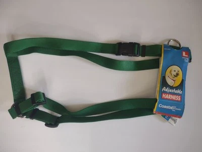 Arnés ajustable de nailon para perros Coastal Pet tamaño: Lg 28-36" circunferencia verde EE. UU. Foto 1 de 4