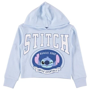 Disney Lilo & Stitch Girls Hoodie - Stitch Skimmer Pull Over Hoodie- Little... - Picture 1 of 26