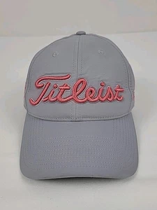 Gorra de golf Titleist Pro V1 FJ Footjoy adulto ajustable gris/rosa sombrero - Imagen 1 de 10