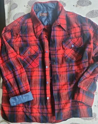 Vintage Wool Blend Arrow By Cluett Flannel Size Large 60's - Image 1 of 4