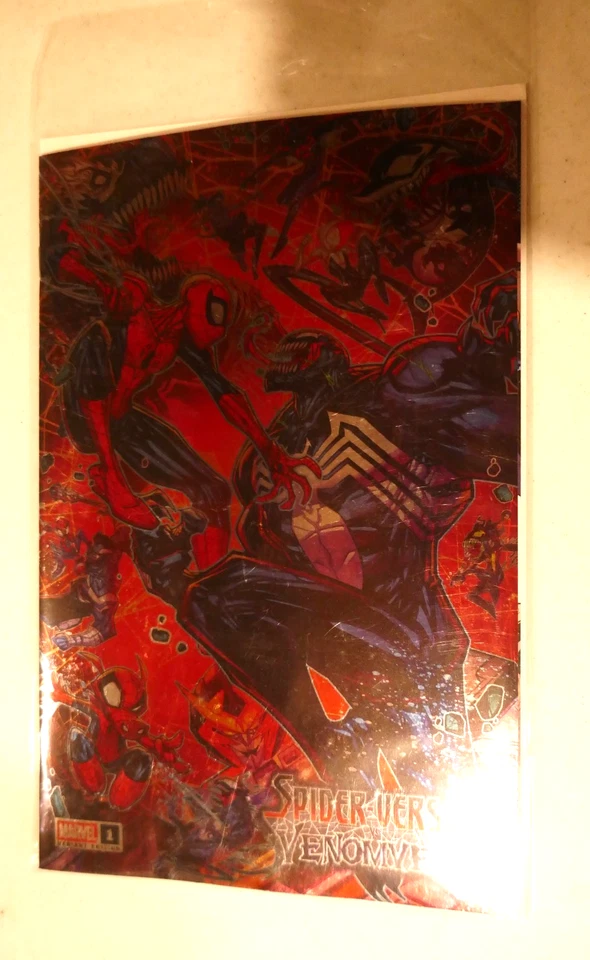 NYCC 2025 WHATNOT AÑO EN MARVEL 25 SPIDER-VERSE VS VENOMVERSE #1 LÁMINA DE INUNDACIÓN Foto 1 de 1