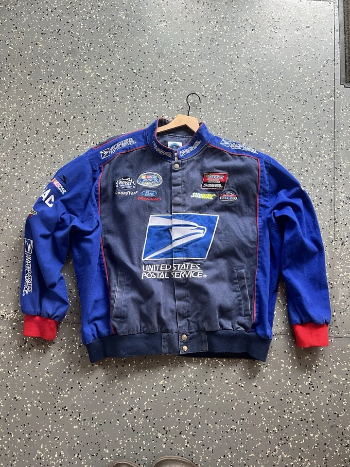 Chaqueta de carreras NASCAR vintage USPS talla 6XL Foto 1 de 4