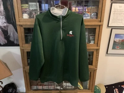 2014 Michigan State Spartans Green ANTIGUA 1/4 Zip Rose Bowl Sweatshirt SZ XXL - Image 1 of 4