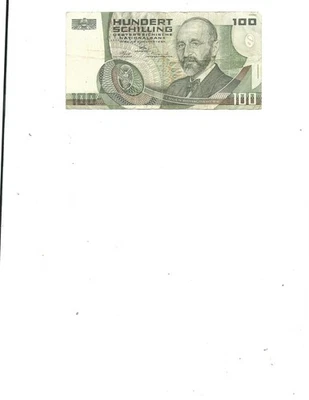 Billete de 100 chelines Austria 1984. Canjeable - ¡ENVÍO GRATUITO A ESTADOS UNIDOS! Foto 1 de 2