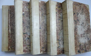Oeuvres Completes De Moliere 1827 5 Vols Illustrated Quarter Vellum - Picture 1 of 24