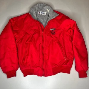 Vintage Wiman USA Olympic Jacket Red Briggs & Stratton Embroidered Logo Made USA - Bild 1 von 9