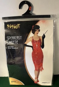 Spirit Costume Speakeasy Sweetie Red Dress & Headband Halloween 1920’s Size XS - Picture 1 of 4