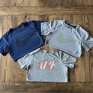 Nike Boys Tee Shirts Athletic Youth Medium Boys Blue Gray Lot Of 3 DRI-FIT - Picture 1 of 11