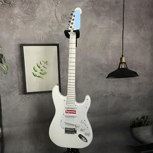 Electric Guitar ST White Body Maple Fretboard Solid Body White Pickguard 3S