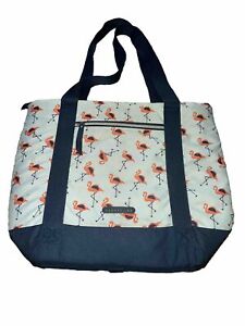 Dabney Lee Insulated Flamingo Lunch Tote by Arctic Zone With Carrying Straps