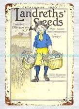 1920 vegetable Landreths' Seeds most ancient seed establishment in America metal