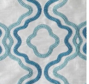 5yds Duralee Da61295 19-Aqua 370590 Collezione Stampe e Tessuti Alhambra Drappeggio - Foto 1 di 4
