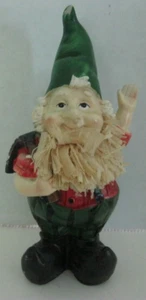 Vintage Wichtel Figur - Maishülse Bart 5 3/4" groß - Chip auf Hut - Bild 1 von 7