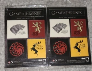 2 - Game of Thrones House Sigil (2015) Dark Horse Magnet Sets New - Picture 1 of 2