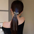 Fashion Delicate Bow Tassel Hair Clips For Women Sparkly Rhinestone Hairpin