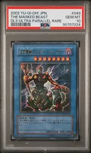 YuGiOh PSA 10 DL3-049 Ultra Parallel Rare The Masked Beast Japanese POP 14 - Picture 1 of 2