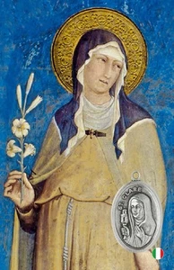 CARD CON MEDAGLIA DI SANTA CHIARA - Imagen 1 de 1
