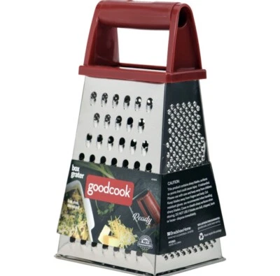 Good Cook  Silver/Red Stainless Steel Multi-Functional Cheese Box Grater - Image 1 of 4