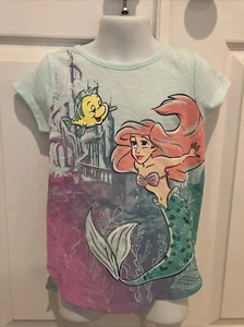 Disney x Jumping Beans Little Mermaid Ariel Girls Short Sleeve T-Shirt Size 5 - Picture 1 of 9