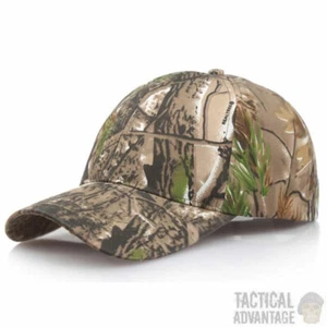 Real Tree Camouflage Baseball Cap Hunting Hat Army Airsoft Oak Leaf Head Cover - Picture 1 of 4