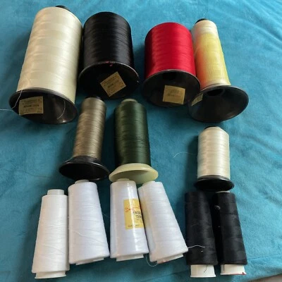 Maxi-lock Serger Thread Lot of 13 Full /mostly Full Spools Various Colors #5 - Image 1 of 4
