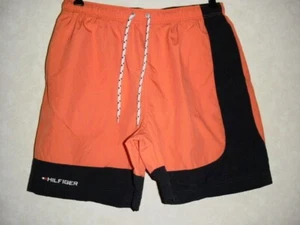 Tommy Hilfiger Shorts Men Large Coral Navy Blue Swimming Trunks Mesh Lined  - Picture 1 of 10