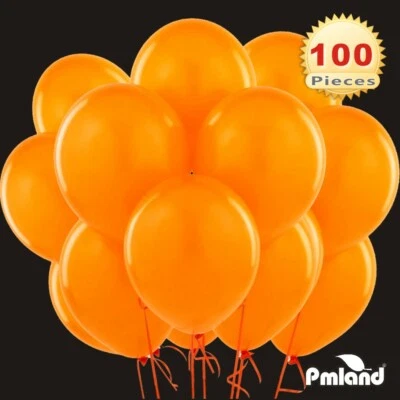 Globos de fiesta de látex naranja PMLAND 100 piezas 12 pulgadas Foto 1 de 4