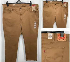 Levi's 541 Pants Men’s 46x30 Beige Tan Khaki Cotton Jeans Stretch Athletic Taper - Picture 1 of 15